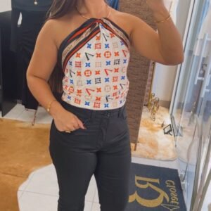 Calça Flare Resinada